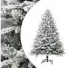 Image de Sapin De Noël Artificiel À Flocons De Neige Vert 180 Cm Pvc/pe Vidaxl