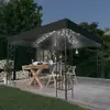 Image de Tonnelle Avec Guirlande Lumineuse À Led 3x3 M Anthracite Vidaxl