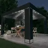 Image de Tonnelle Avec Double Toit Et Lumières Led 3x3 M Anthracite Vidaxl