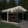 Image de Tonnelle Avec Moustiquaire Et Lumières Led 4x3x2,73 M Crème Vidaxl
