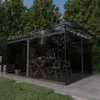 Image de vidaXL Tonnelle avec Moustiquaire et Lumières LED Belvédère de Jardin Pavillon dExtérieur Tente de Réception Chapiteau 3070317