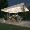 Image de Tonnelle Avec Guirlande Lumineuse À Led 3x4 M Crème Vidaxl