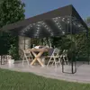 Image de Tonnelle Avec Guirlande Lumineuse À Led 3x4 M Anthracite Vidaxl