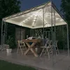 Image de Tonnelle Avec Guirlande Lumineuse À Led 300x300 Cm Crème Vidaxl