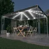 Image de Tonnelle Avec Guirlande Lumineuse À Led 400x300 Cm Anthracite Vidaxl