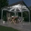 Image de Tonnelle Avec Guirlande Lumineuse Led 300x300 Cm Anthracite Vidaxl