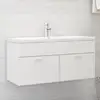 Image de Armoire D'évier Avec Lavabo Intégré Blanc Aggloméré Vidaxl