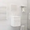 Image de Ensemble De Meubles De Salle De Bain Blanc Aggloméré Vidaxl
