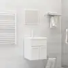 Image de Ensemble De Meubles De Salle De Bain Blanc Brillant Aggloméré Vidaxl