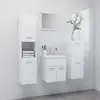 Image de Ensemble De Meubles De Salle De Bain Blanc Aggloméré Vidaxl