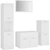 Image de Ensemble de meubles de salle de bain - vidaXL - 3070910 - Blanc - Bois dingénierie - Rangement spacieux