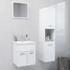 Image de Ensemble De Meubles De Salle De Bain Blanc Aggloméré Vidaxl
