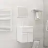 Image de Ensemble De Meubles De Salle De Bain Blanc Brillant Aggloméré Vidaxl
