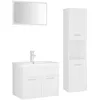 Image de Ensemble De Meubles De Salle De Bain Blanc Aggloméré Vidaxl