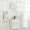 Image de Ensemble De Meubles De Salle De Bain Blanc Aggloméré Vidaxl