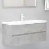 Image de Armoire D'évier Avec Lavabo Intégré Gris Béton Aggloméré Vidaxl