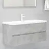 Image de Armoire D'évier Et Lavabo Intégré Gris Béton Bois D'ingénierie Vidaxl