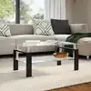 Image de Table Basse Gris Et Transparent 95x55x40 Cm Verre Trempé Vidaxl