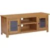 Image de Meuble Tv 110x35x44 Cm Bois De Chêne Massif Vidaxl