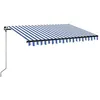 Image de Auvent Rétractable - VIDAXL - 350x250 cm - Aluminium - Polyester - Manuel avec LED