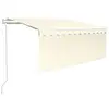 Image de Vidaxl auvent automatique store capteur de vent led 3,5x2,5 m crème