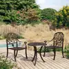 Image de Ensemble De Bistro 3 Pcs Aluminium Coulé Bronze Vidaxl