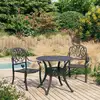Image de Ensemble De Bistro 3 Pcs Aluminium Coulé Noir Vidaxl