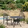 Image de Ensemble De Bistro 3 Pcs Aluminium Coulé Noir Vidaxl