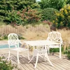 Image de Ensemble De Bistro 3 Pcs Aluminium Coulé Blanc Vidaxl
