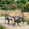 Image de Ensemble De Bistro 3 Pcs Aluminium Coulé Noir Vidaxl