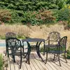 Image de Ensemble De Bistro 5 Pcs Aluminium Coulé Noir Vidaxl