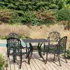 Image de Ensemble De Bistro 5 Pcs Aluminium Coulé Noir Vidaxl