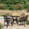 Image de Ensemble De Bistro 5 Pcs Aluminium Coulé Bronze Vidaxl