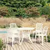 Image de Ensemble De Bistro 5 Pcs Aluminium Coulé Blanc Vidaxl