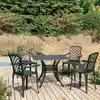 Image de Ensemble De Bistro 5 Pcs Aluminium Coulé Noir Vidaxl
