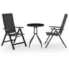 Image de Ensemble De Bistro 3 Pcs Noir Et Anthracite Vidaxl