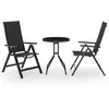 Image de Ensemble De Bistrot 3 Pcs Noir Et Anthracite Vidaxl