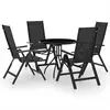 Image de Ensemble De Bistro 5 Pcs Noir Et Anthracite Vidaxl