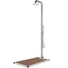 Image de Douche De Jardin Avec Base Marron 230 Cm Acier Inoxydable Vidaxl