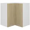 Image de Armoire D'angle Suspendue "lyon" Chêne Sonoma 57 X 57 X 60 Cm Bois Vidaxl