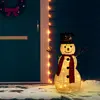 Image de Figurine De Bonhomme De Neige De Noël À Led Tissu 60 Cm Vidaxl