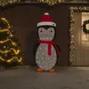 Image de Décoration De Noël Pingouin À Led Tissu De Luxe 180 Cm Vidaxl