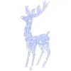 Image de Renne De Noël Xxl Acrylique 250 Led 180 Cm Bleu Vidaxl