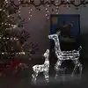 Image de Famille De Rennes De Décoration Acrylique 160 Led Blanc Froid Vidaxl