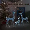Image de Famille De Rennes De Décoration Acrylique 300 Led Blanc Froid Vidaxl