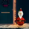 Image de Décoration De Noël Figurine Père Noël Led Tissu De Luxe 120 Cm Vidaxl