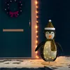 Image de Décoration De Noël Pingouin À Led Tissu De Luxe 120 Cm Vidaxl