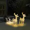 Image de Décoration De Noël Rennes Et Traîneau 160 Led 130 Cm Acrylique Vidaxl