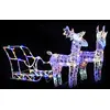 Image de Décoration De Noël Rennes Et Traîneau 160 Led 130 Cm Acrylique Vidaxl