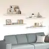 Image de Étagères Flottantes 4 Pcs Chêne Et Blanc 120x23,5x3,8 Cm Mdf Vidaxl